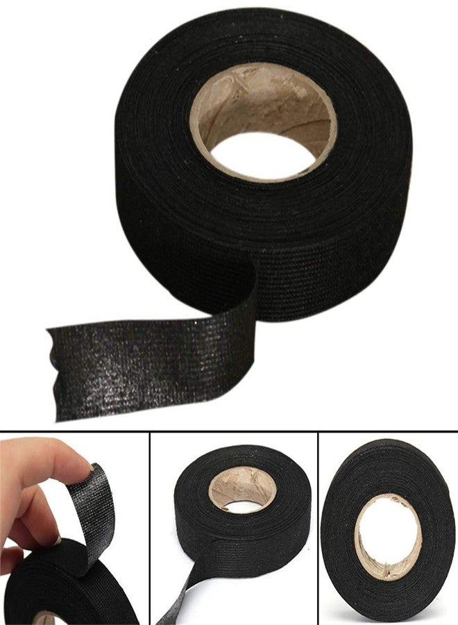 Durvient Automotive Wiring Loom Harness Cloth Fabric Felt Tape for Cars and Bikes, Black, 19mm (Pack of 2) - Image 2